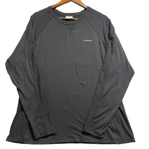 Columbia Performance Shirt Mens XXL Black Long Sleeve Hiking Mesh Gorpcore